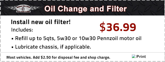 Oil Change and Filter Special